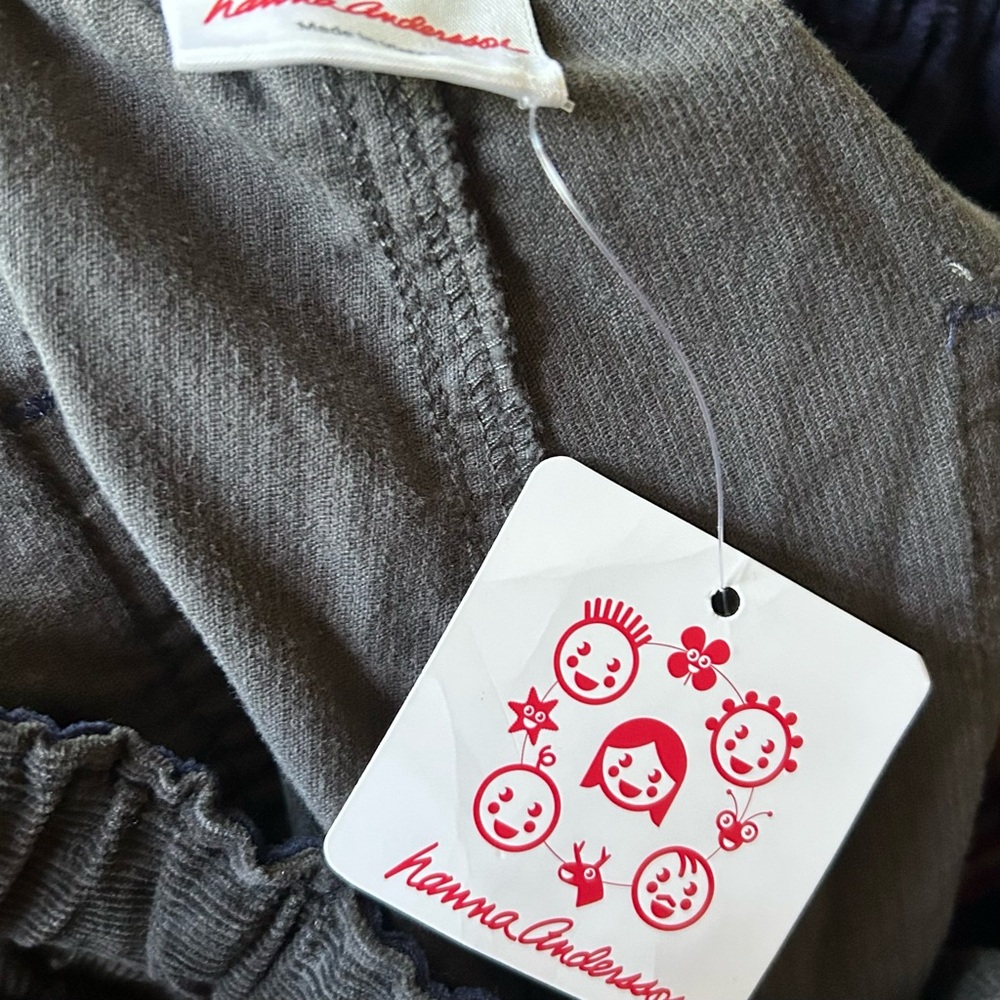 Hanna Andersson kids Dark Gray Corduroy Pants elastic waist sz 16 NEW - Picture 5 of 7